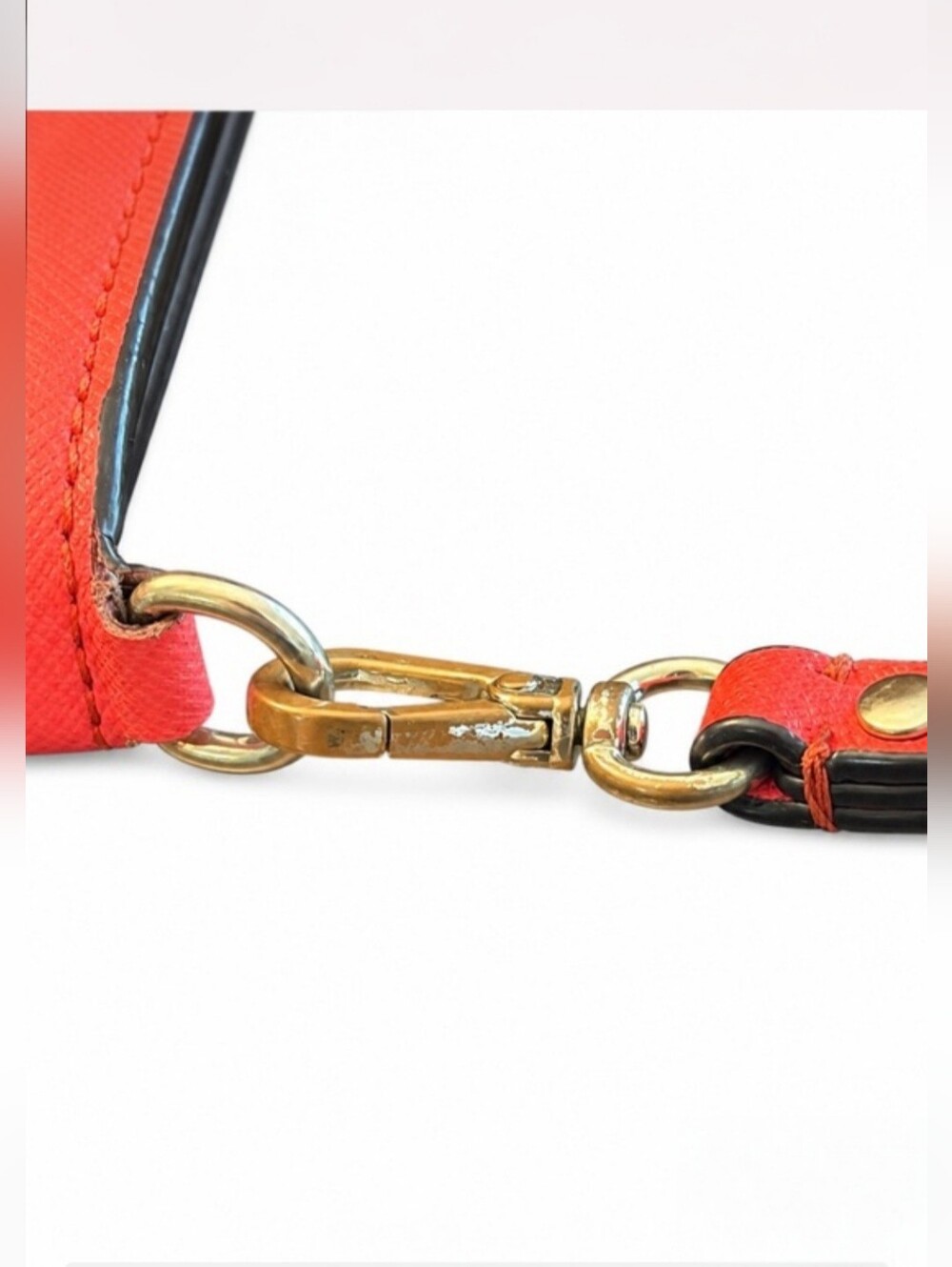 kate spade Coral-Red Envelope Wristlet with Strap, GC - Picture 4 of 14